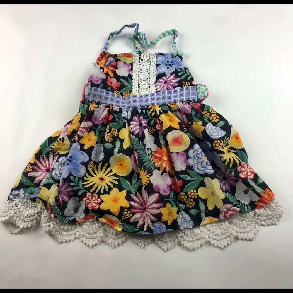 Matilda Jane One Moment Floral Crochet Knot Top 6Y